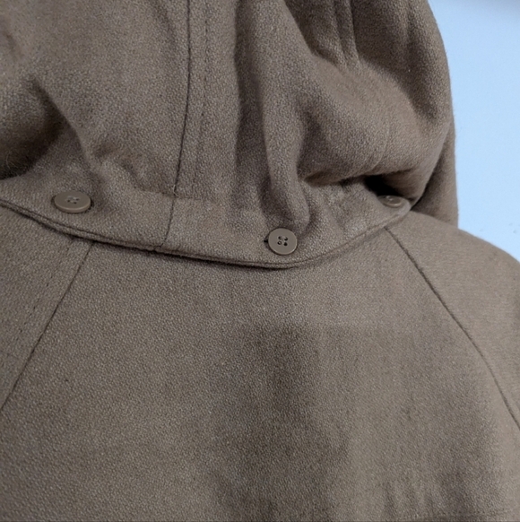 Jones New York Camel Tan Gold Logo Snap Button Wool Blend Coat - Picture 9 of 16